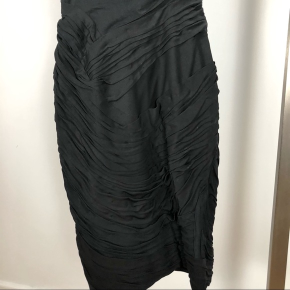 1950s/1960s Vintage Bombshell Beaded Strap One-Shoulder Wiggle Cocktail Dress - Picture 4 of 9